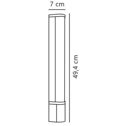 Nordlux - Світильник під шафу з розеткою MALAIKA LED/6W/230V IP44 чорний