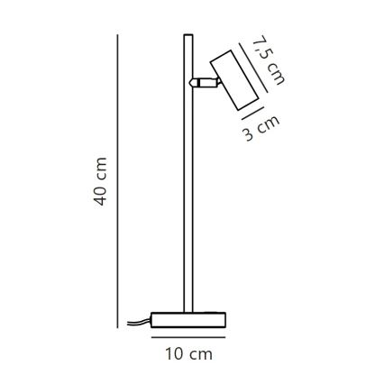 Nordlux - Світлодіодна регульована настільна лампа OMARI LED/3,2W/230V біла