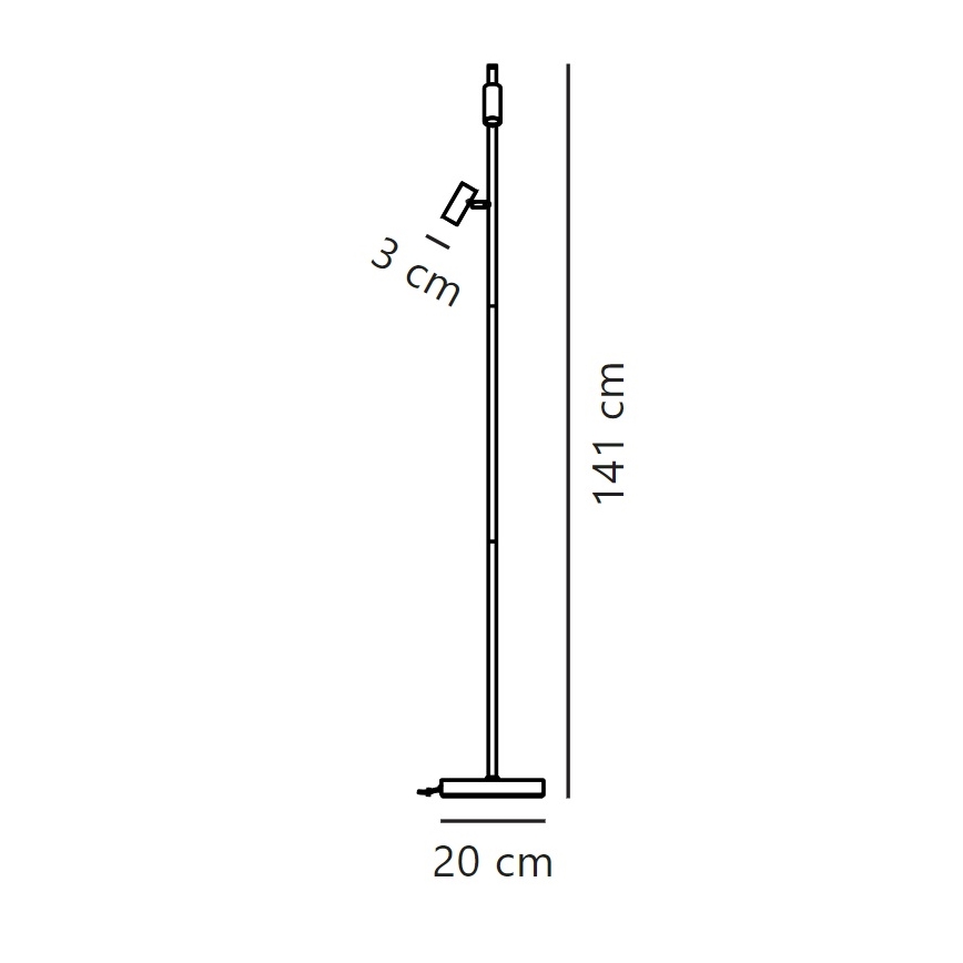 Nordlux - Світлодіодна регульована сенсорна підлогова лампа OMARI 2xLED/3,2W/230V біла