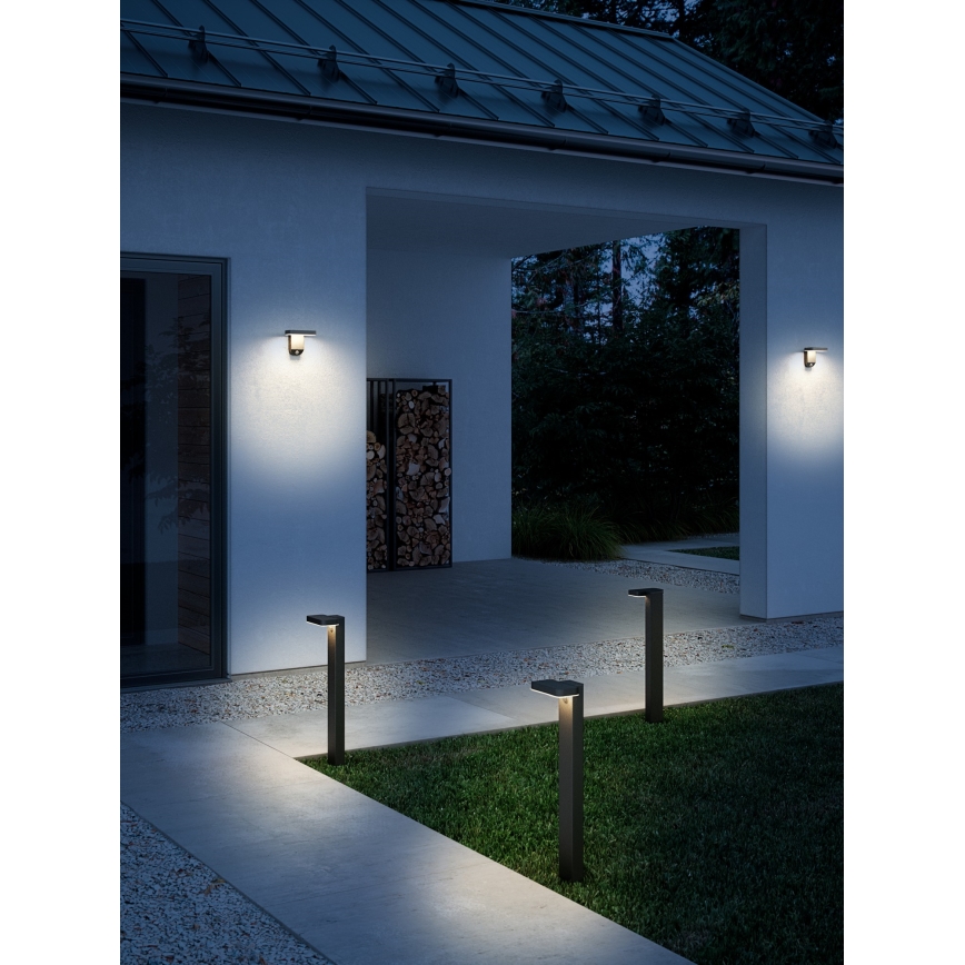 Nordlux - Светодиодный солнечный настенный светильник с датчиком RICA LED/5W/3,7V IP44 2200 мАч квадратный