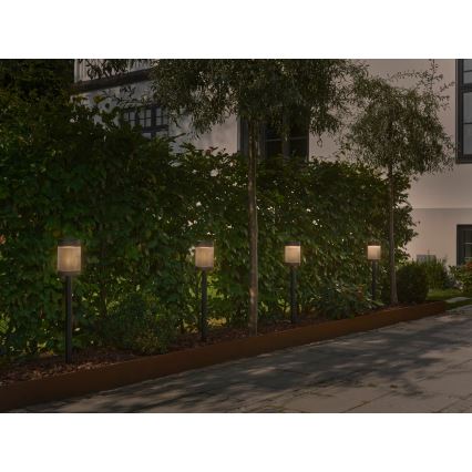 Nordlux - LED сонячна лампа COUPAR LED/3,2 Вт/5 В 3000 К IP44 чорна 1800 мА·год