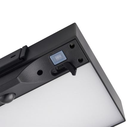 Nordlux - Світильник на сонячних батареях з LED і сенсором MONAY LED/5W/5V 3000K IP44 2000 mAh чорний