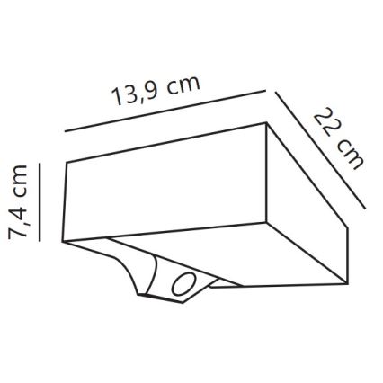 Nordlux - Світильник на сонячних батареях з LED і сенсором MONAY LED/5W/5V 3000K IP44 2000 mAh чорний