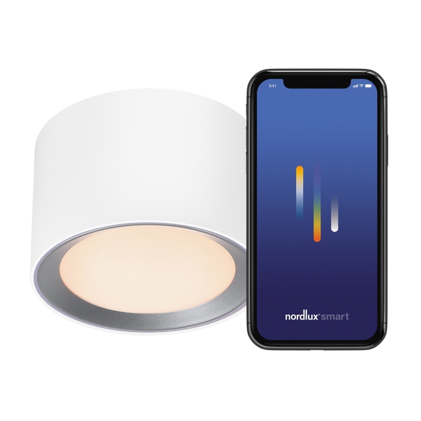 Nordlux - Точковий LED світильник з регулюванням яскравості для ванної кімнати LANDON SMART LED/8W/230V 2700-6500K IP44 білий
