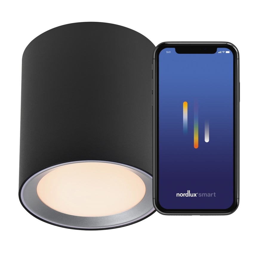 Nordlux - LED точковий світильник з регулюванням яскравості для ванної кімнати LANDON SMART LED/8W/230V 2700-6500K IP44 чорний