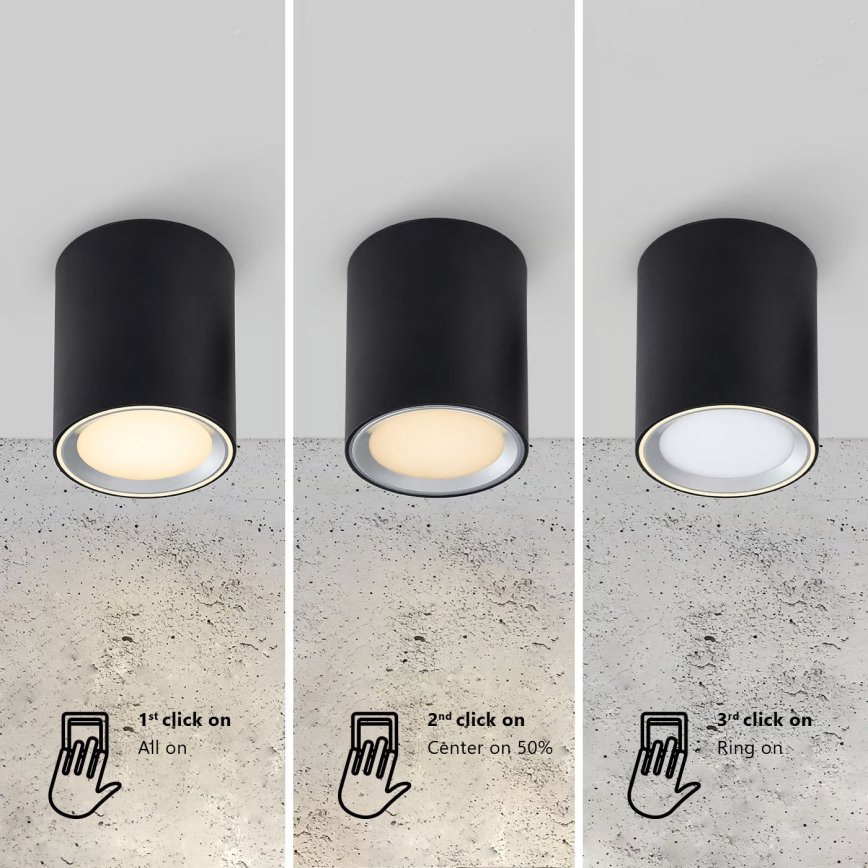 Nordlux - LED точковий світильник для ванної кімнати з регулюванням яскравості LANDON LED/6,5W/230V IP44 чорний