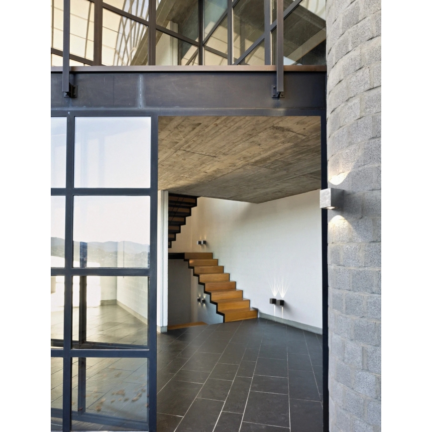 Nordlux - LED уличный настенный светильник CANTO 2xLED/6W/230V IP44 серебристый