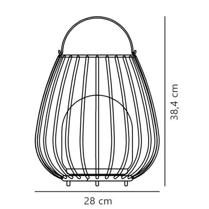 Nordlux - Світильник переносний зовнішній світлодіодний димований JIM TO-GO LED/3W/3,7V IP54 5000 mAh чорний