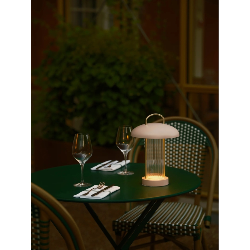 Nordlux - Світлодіодна регульована акумуляторна сенсорна настільна лампа MIRANO LED/3W/3,7V рожева