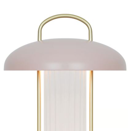 Nordlux - Світлодіодна регульована акумуляторна сенсорна настільна лампа MIRANO LED/3W/3,7V рожева