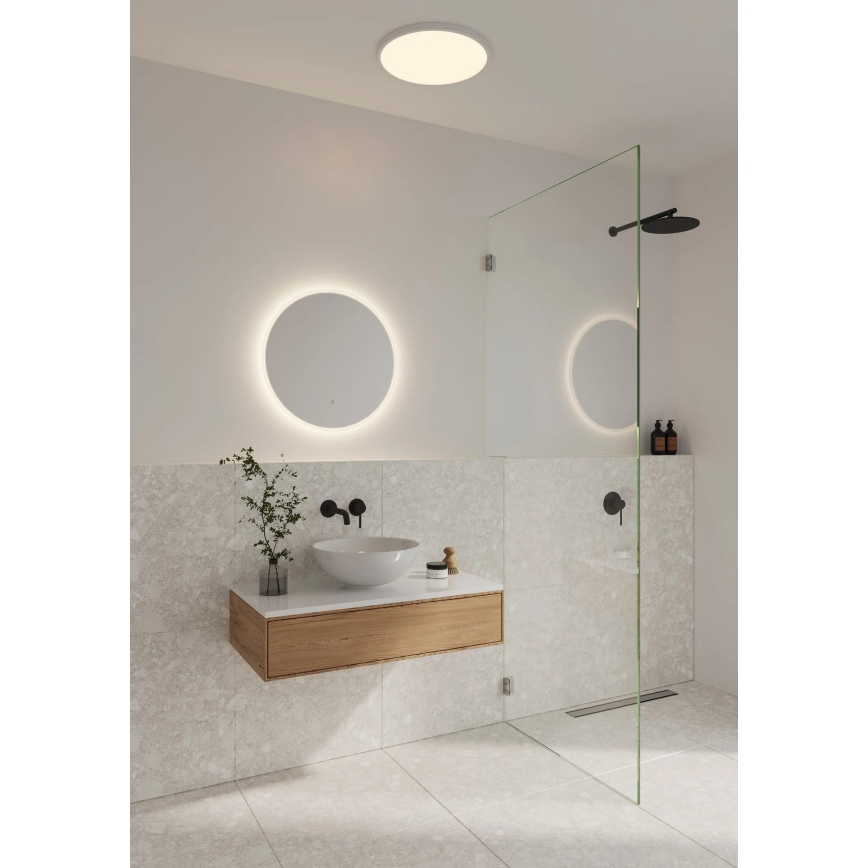 Nordlux — зеркало для ванной с LED-подсветкой DOVINA, 20 Вт, 230 В, нейтральный свет 4000 К, Ø 60 см, степень защиты IP44