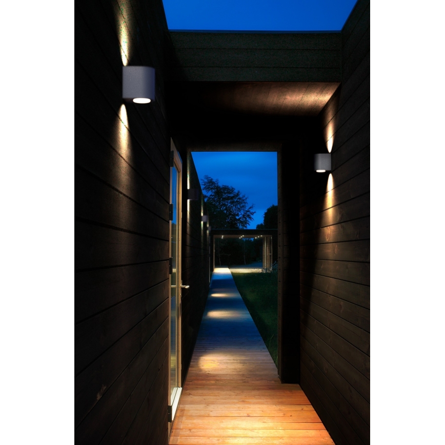 Nordlux - LED Зовнішній настінний світильник CANTO 2xLED/5,5W/230V IP44 сірий