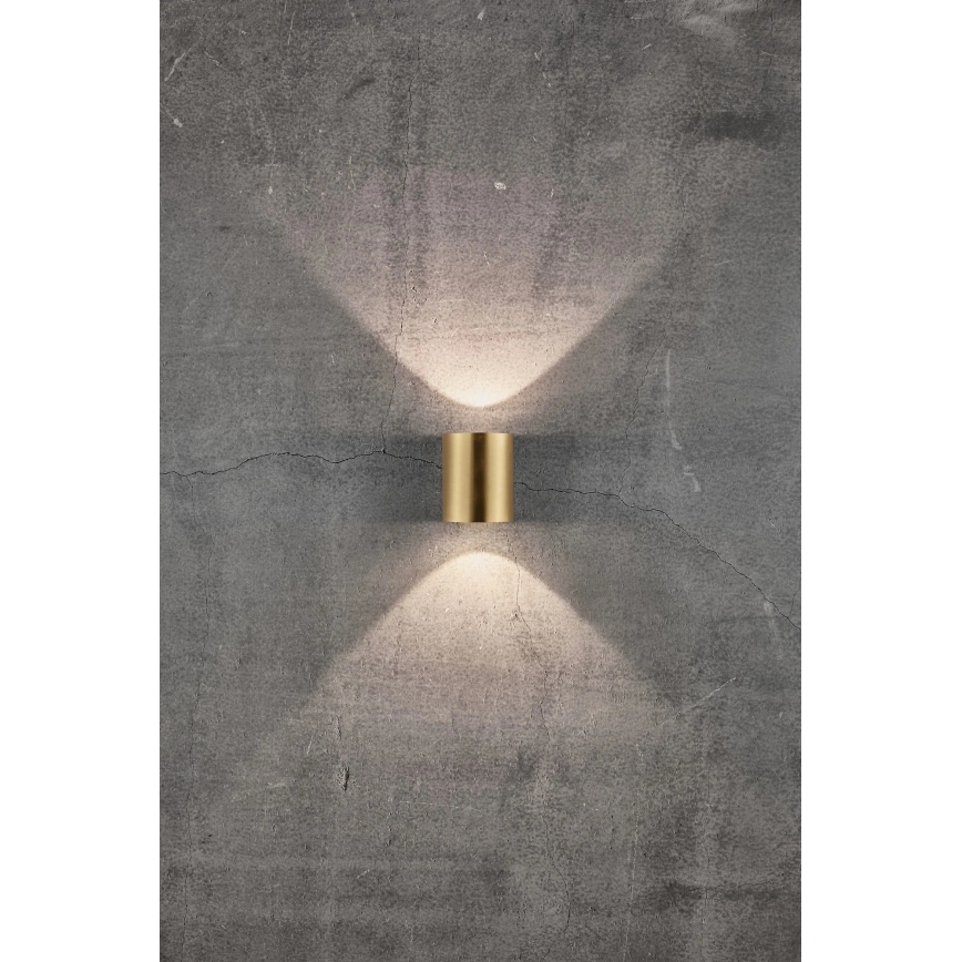 Nordlux - LED зовнішній настінний світильник CANTO 2xLED/5,5W/230V IP44 золотий