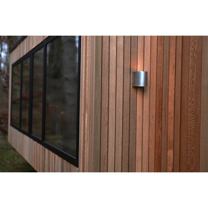 Nordlux - LED зовнішній настінний світильник CANTO 2xLED/6W/230V IP44 сріблястий