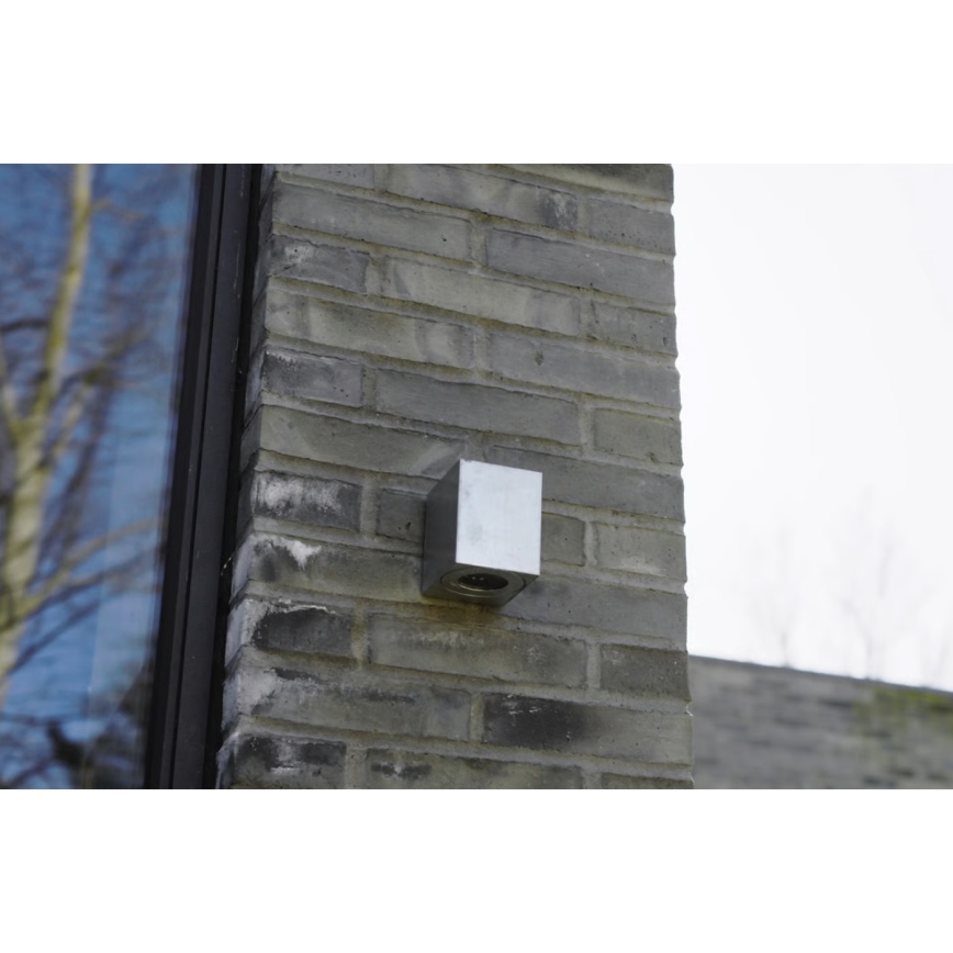 Nordlux - LED зовнішній настінний світильник CANTO 2xLED/6W/230V IP44 сріблястий