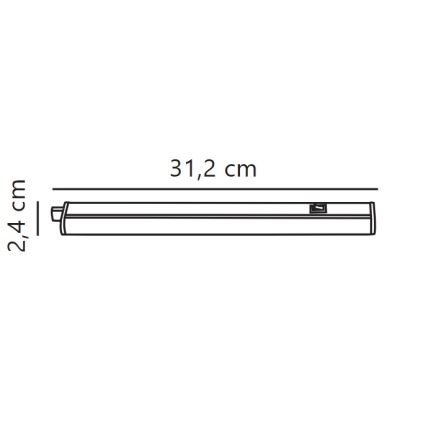 Nordlux - светодиодный диммируемый подшкафный светильник LATONA LED/4W/230V 3000/4000K 31,2 cm