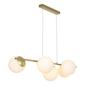 Nordlux - Люстра на тросе LILLY 5xE14/10W/230V латунь