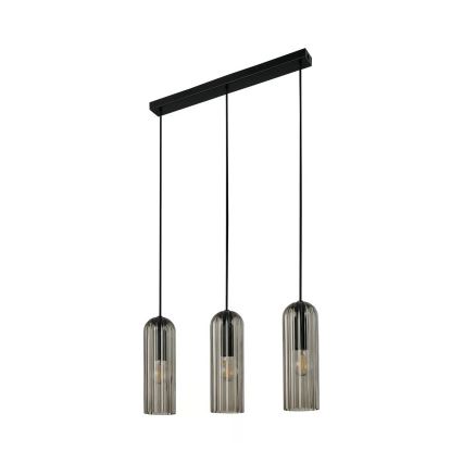 Nordlux - Люстра на тросе MIELLA 3xE27/25W/230V черная/дымчатая