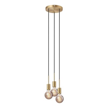 Nordlux - Люстра на тросе PACO 3xE27/25W/230V латунь