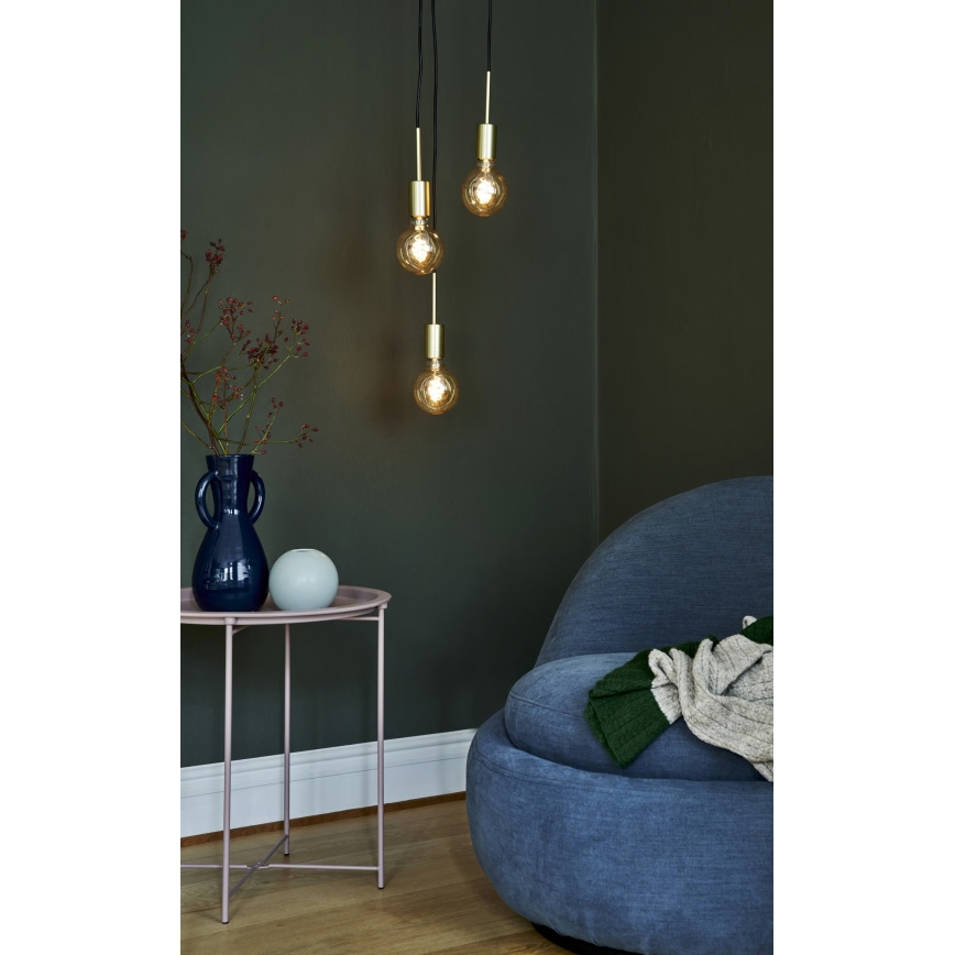 Nordlux - Люстра на тросе PACO 3xE27/25W/230V латунь