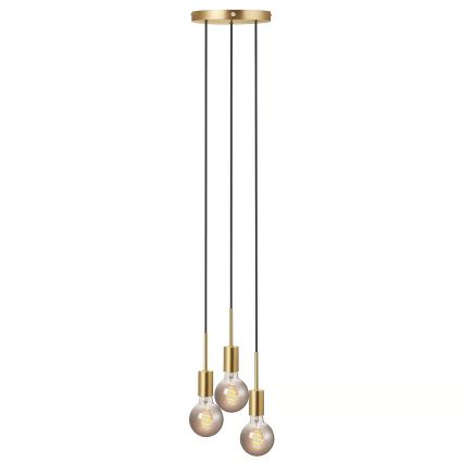 Nordlux - Люстра на тросе PACO 3xE27/25W/230V латунь