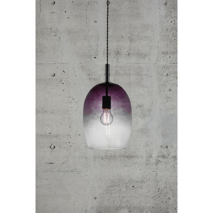 Nordlux - Люстра на тросе UMA 1xE27/40W/230V диам. 23 см чёрная/дымчатая
