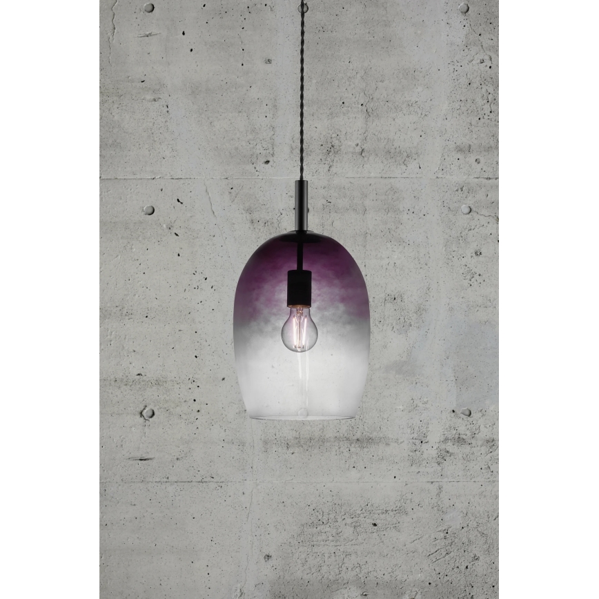 Nordlux - Люстра на тросе UMA 1xE27/40W/230V диам. 23 см чёрная/дымчатая