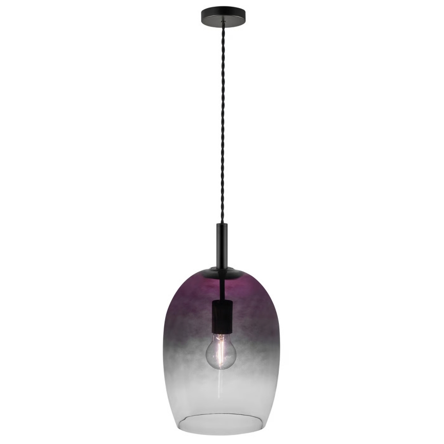 Nordlux - Люстра на тросе UMA 1xE27/40W/230V диам. 23 см чёрная/дымчатая
