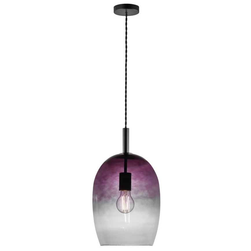 Nordlux - Люстра на тросе UMA 1xE27/40W/230V диам. 23 см чёрная/дымчатая