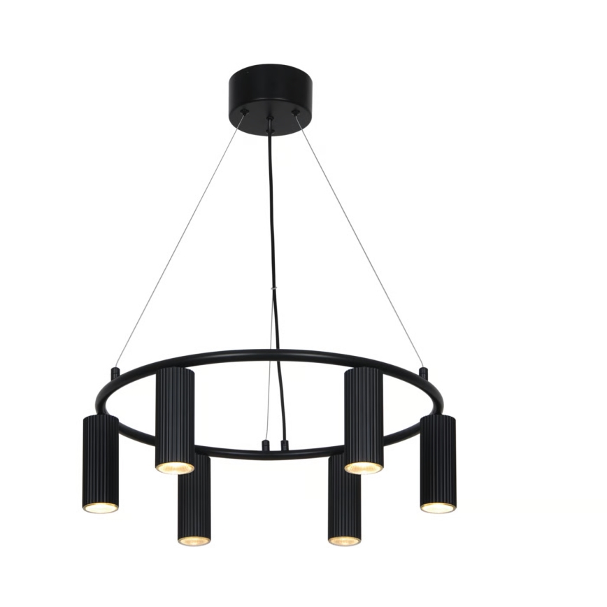 Nordlux - Люстра на тросе VICO 6xGU10/5W/230V чёрная