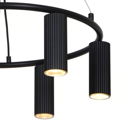 Nordlux - Люстра на тросе VICO 6xGU10/5W/230V чёрная