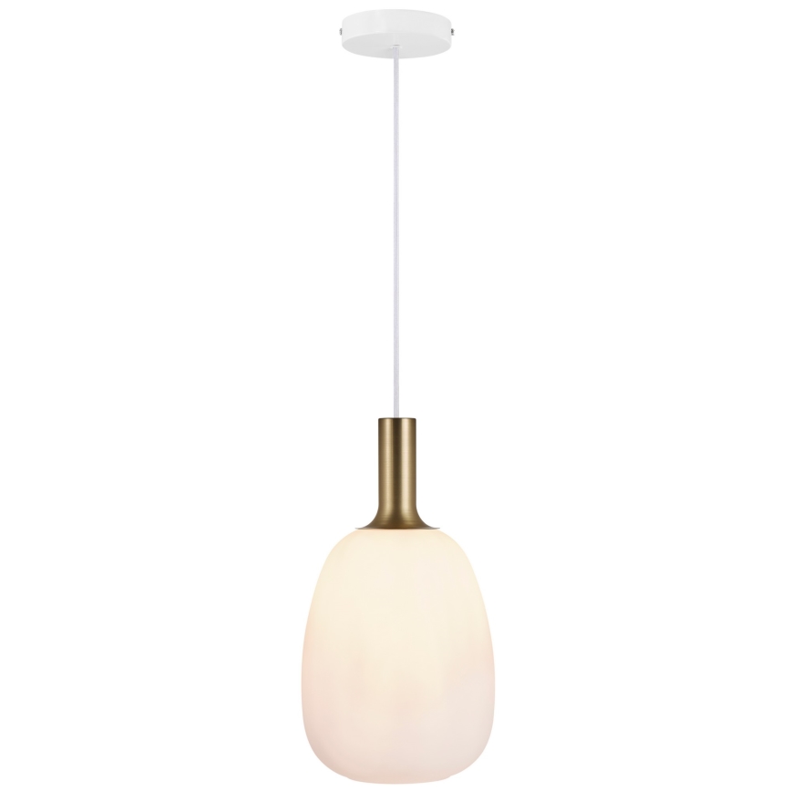 Nordlux - Люстра на тросі ALTON 1xE27/60W/230V білий/чорний/латунь