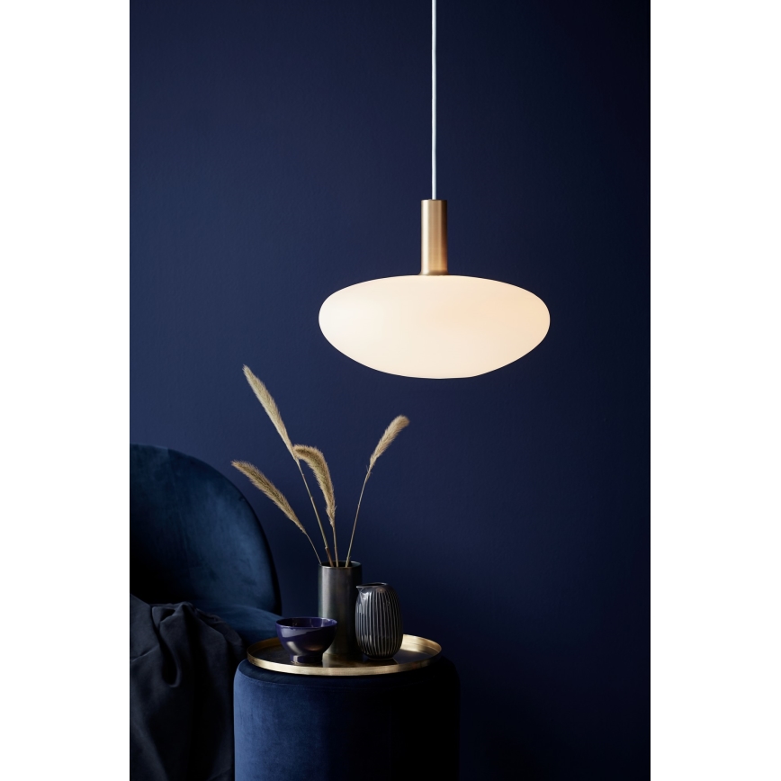 Nordlux - Люстра на тросі ALTON 1xE27/60W/230V білий/чорний/латунь