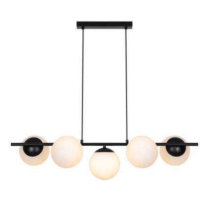 Nordlux - Люстра на тросі LILLY 5xE14/10W/230V чорна