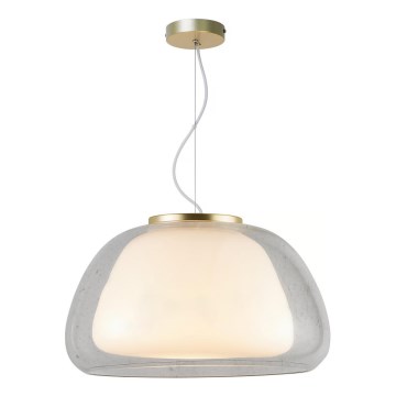 Nordlux - Люстра на тросовом подвесе JELLY 1xE27/40W/230V белая/прозрачная
