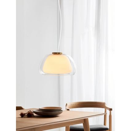 Nordlux - Люстра на тросовом подвесе JELLY 1xE27/40W/230V белая/прозрачная