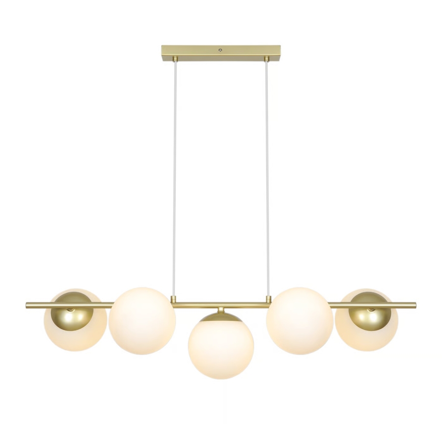 Nordlux - Люстра на кабелі LILLY 5xE14/10W/230V латунь