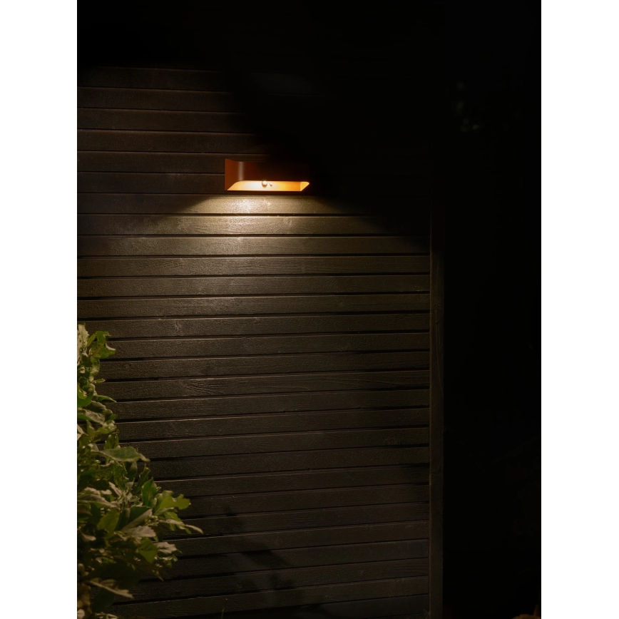 Nordlux - MARCELLIO солнечный LED‑светильник с датчиком, 5 Вт/5 В, IP54, 2200 мА·ч, коричневый