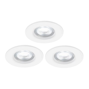 Nordlux - НАБІР 3x LED RGB Вбудований стельовий світильник для ванної з регулюванням яскравості DON SMART LED/4,7W/230V 2200-6500K IP65