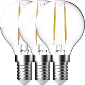 Nordlux - НАБІР 3x Світлодіодна лампочка FILAMENT G45 E14/4W/230V 4000K
