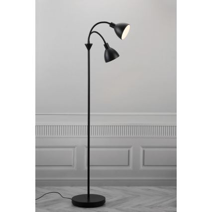 Nordlux - Напольная лампа RAY 2xE14/25W/230V черная