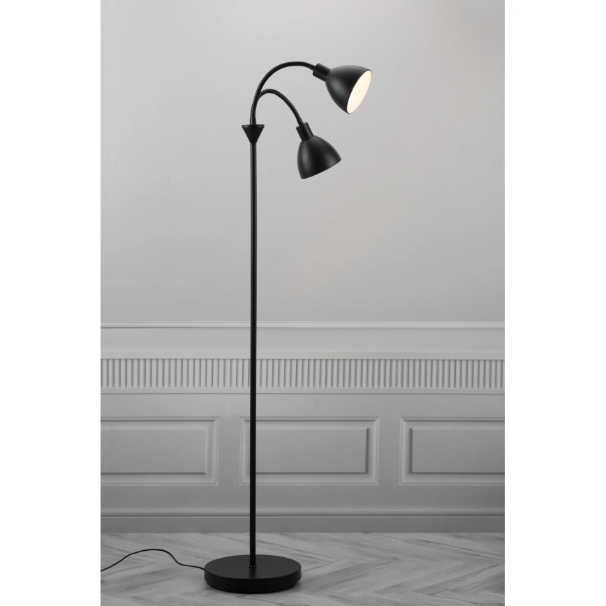 Nordlux - Напольная лампа RAY 2xE14/25W/230V черная