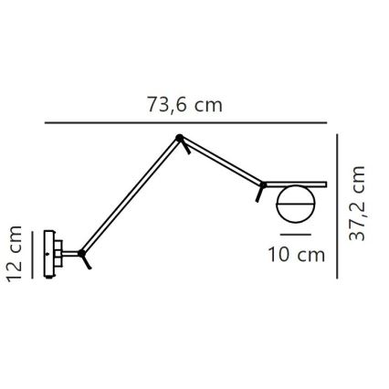 Nordlux - Настенная лампа CONTINA 1xG9/5W/230V черный