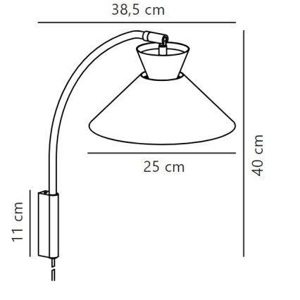 Nordlux - Настенная лампа DIAL 1xE27/40W/230V серый