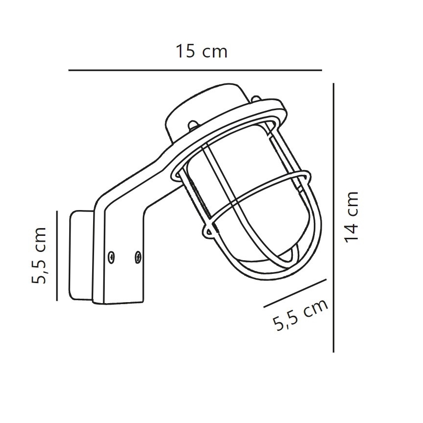 Nordlux - Настенный светильник для ванной комнаты MARINA 1xG9/40W/230V IP44 черный