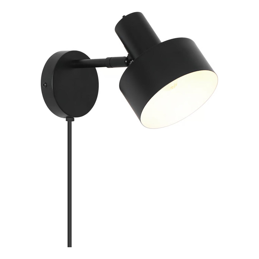Nordlux - Настенный светильник MATIS 1xE27/15W/230V чёрный