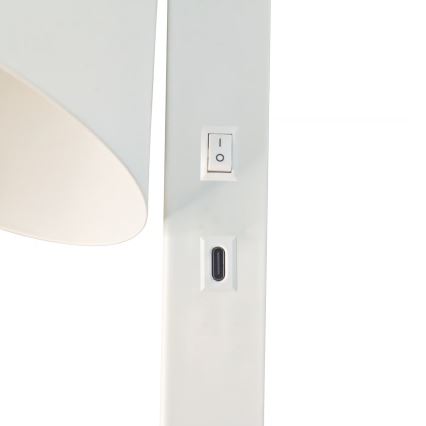 Nordlux - Настенный светильник WILMER с USB, 1xE14/40W/230V, белый
