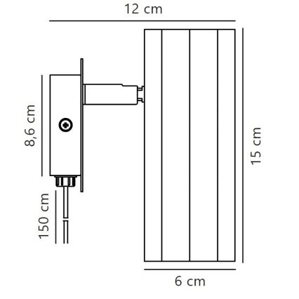 Nordlux - Настенный точечный светильник ALANIS 1xGU10/15W/230V золотистый