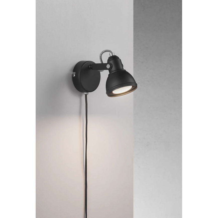Nordlux - Настенный точечный светильник ASLAK 1xGU10/35W/230V черный