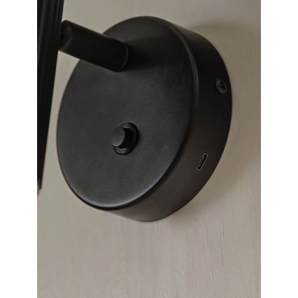 Nordlux - Настенный точечный светильник VICO 1xGU10/5W/230V черный